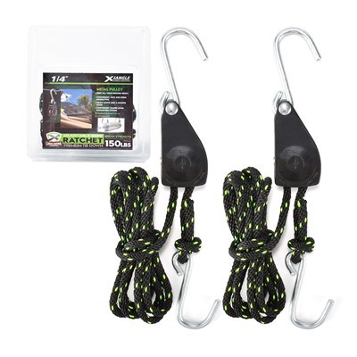 1/4-calowy regulowany pasek do zawieszania na zewnątrz z grzechotką i haczykami